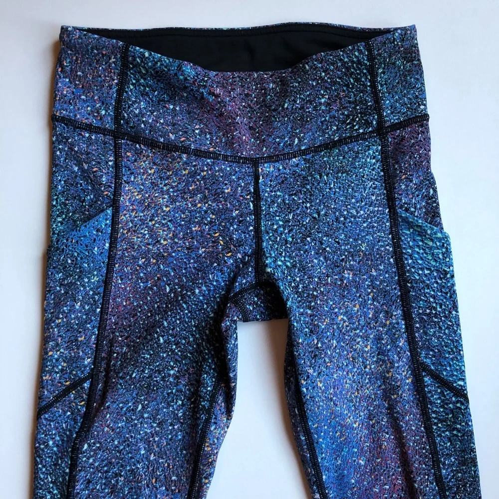 Lululemon Speed Tight V leggings Strive Multi Black size 4 - Picture 3 of 10